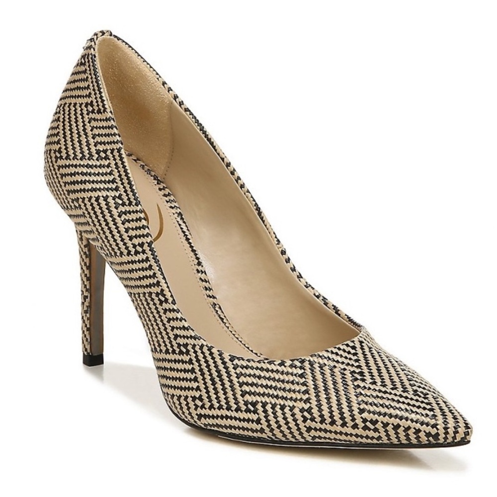 Sam Edelman Hazel Stiletto pump heels - Diamond weave Raffia